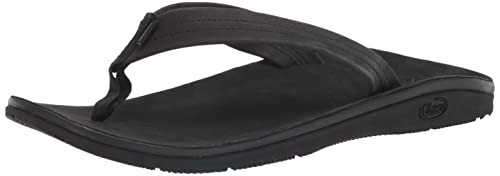 Klassischer Leder-Flip-Flop Für Herren In Schwarz Chacos