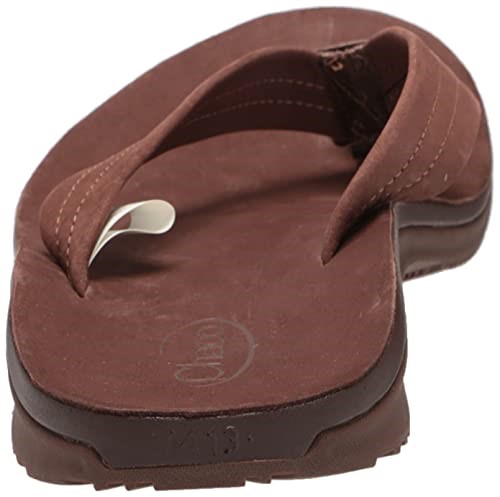 Klassischer Leder-Flip-Flop Für Herren In Dunkelbraun Chacos