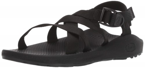 Solide Schwarze Damen Sport Sandale Chacos