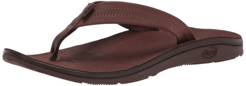 Klassischer Leder-Flip-Flop Für Damen In Dunkelbraunem Chacos
