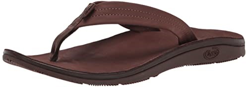 Klassischer Leder-Flip-Flop Für Damen In Dunkelbraunem Chacos