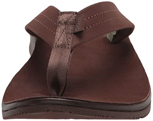 Klassischer Leder-Flip-Flop Für Damen In Dunkelbraunem Chacos