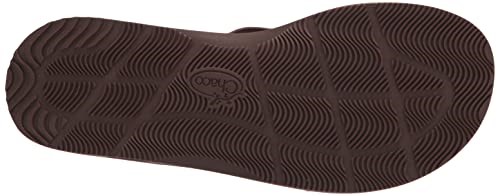 Klassischer Leder-Flip-Flop Für Damen In Dunkelbraunem Chacos