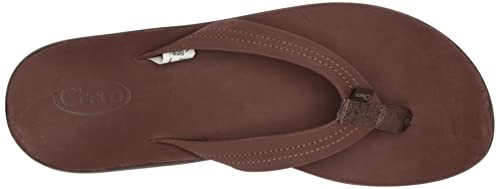 Klassischer Leder-Flip-Flop Für Damen In Dunkelbraunem Chacos