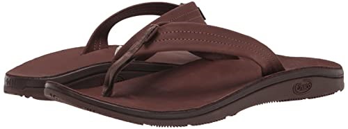 Klassischer Leder-Flip-Flop Für Damen In Dunkelbraunem Chacos